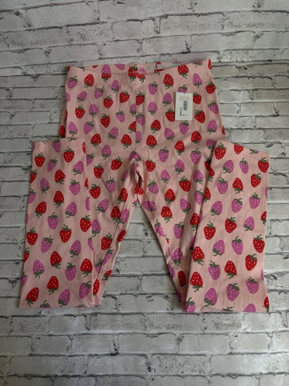 Wonder Nation Girls Strawberry Pink Leggings Size 10/12 Plus NEW